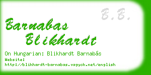 barnabas blikhardt business card