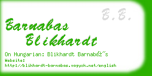 barnabas blikhardt business card